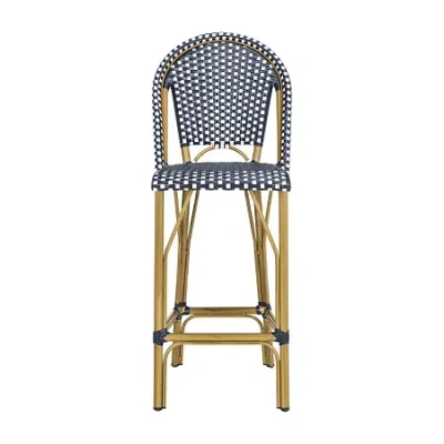Safavieh Ford Patio Collection Bar Stool In Blue
