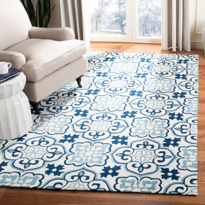 Safavieh Four Seasons Hand Made Area Rug, Blue / Ivory Contemporary Style Non-shedding
