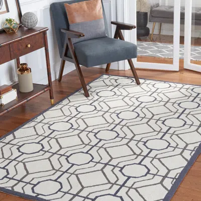 Safavieh Four Seasons Hand Made Area Rug, Ivory / Black Contemporary Style Non-shedding In Gray