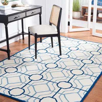 Safavieh Four Seasons Hand Made Area Rug, Ivory / Grey Contemporary Style Non-shedding In Blue