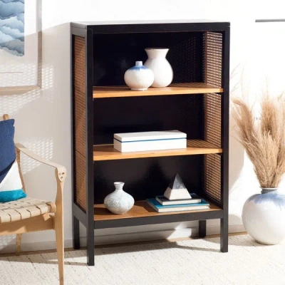 SAFAVIEH FRANZ 3 SHELF WOOD BACK ETAGERE