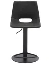 Safavieh Freya Gas-lift Bar Stool In Black