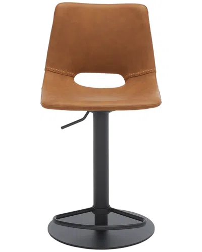Safavieh Freya Gas-lift Bar Stool In Brown