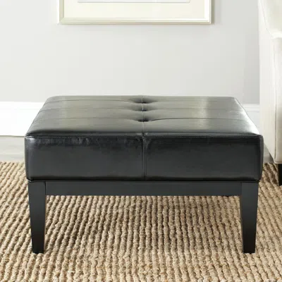 Safavieh Fulton Sq Cocktail Ottoman Small In Black