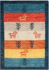 Safavieh Gabbeh Hand Made Area Rug, Rust / Blue Bohemian Style Non-shedding In Multi
