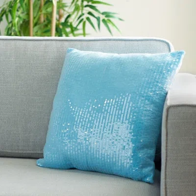 Safavieh Gaila Cotton Throw Pillow In Blue