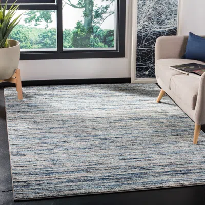 Safavieh Galaxy Machine Made Area Rug, Blue / Grey Contemporary Style Easy Care