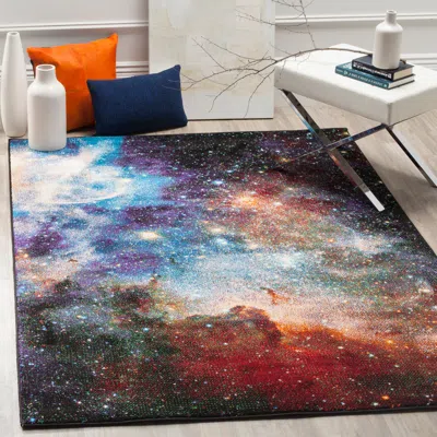 Safavieh Galaxy Machine Made Area Rug, Purple / Multi Novelty Style Easy Care