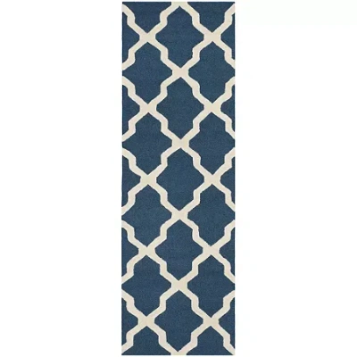 Safavieh Gale Rectangular Wool Runner Rug In Blue
