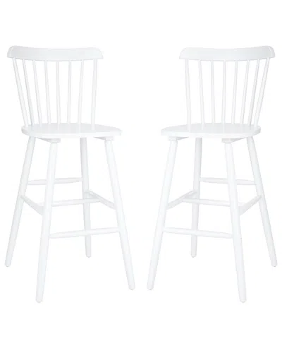 Safavieh Galena Bar Stools Set In White