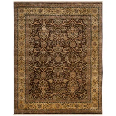 Safavieh Ganges River Hand Knotted Wool Oriental Rug In Brown