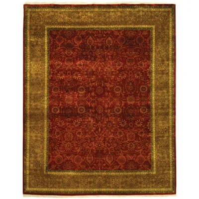 Safavieh Ganges River Hand Knotted Wool Oriental Rug In Green;rust,green;rust