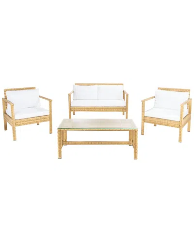 Safavieh Garnen Outdoor 4pc Living Set In Multi