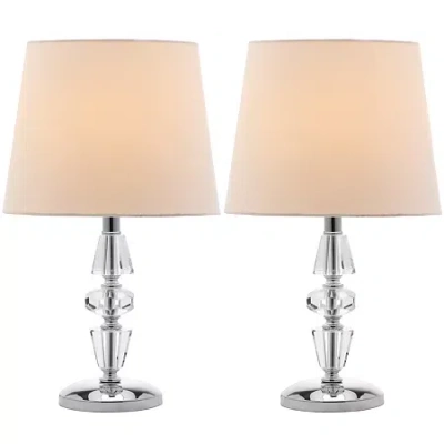 Safavieh Gem Tiered Crystal Lamp- Set Of 2 In Multi