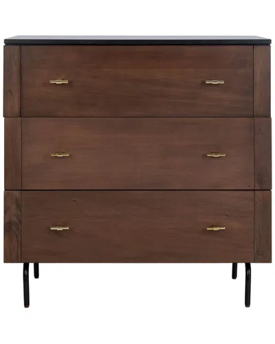 Safavieh Genevieve 3-drawer Dresser In Brown