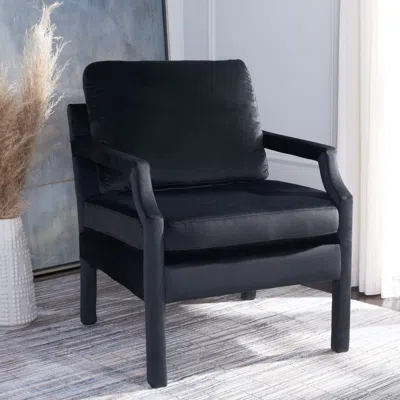 Safavieh Genoa Upholstered Arm Chair In Black