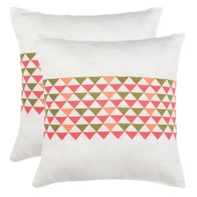 Safavieh Geo Linen Throw Pillow In Multi