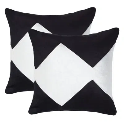 Safavieh Geometric Square Throw Pillow In Black