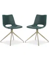 Safavieh Ghant Dining Chair (set Of 2) In Blue,brass