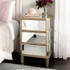 Safavieh Giana 3 Drawer Mirrored Nightstand