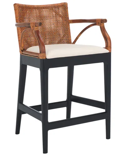 Safavieh Paxton Woven Leather Counter Stool