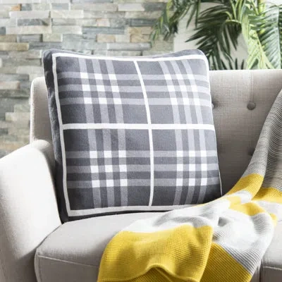 Safavieh Gingham Knit Cotton Throw Pillow