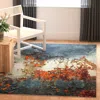 Safavieh Glacier Machine Made Area Rug, Blue / Multi Contemporary Style Easy Care In Multi