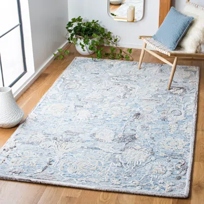 Safavieh Glamour Hand Made Area Rug, Light Blue / Ivory Bohemian Style Non-shedding