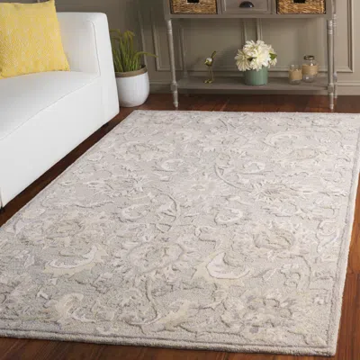 Safavieh Glamour Hand Made Area Rug, Light Blue / Ivory Traditional Style Non-shedding In Neutral