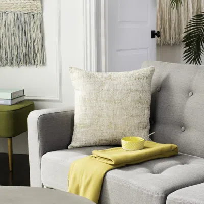 Safavieh Golden Foil Pillow In Gray