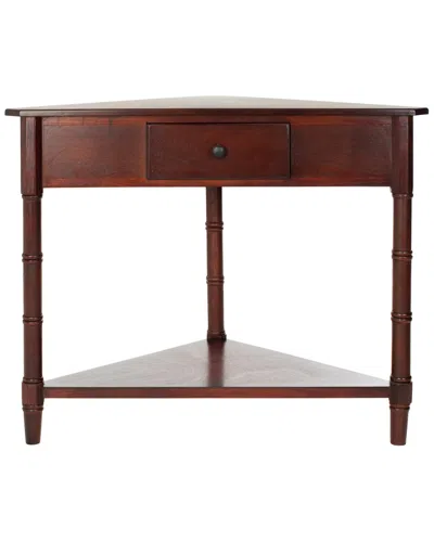 Safavieh Gomez Corner Table In Brown
