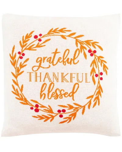Safavieh Grateful Blessed Pillow In Orange