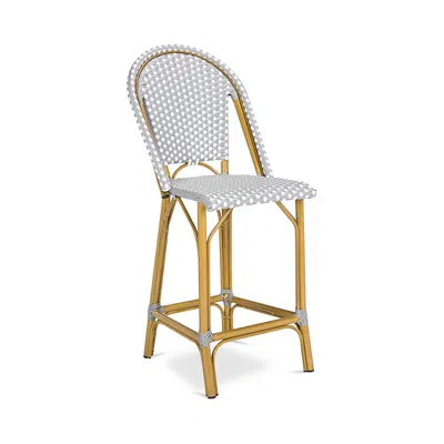 Safavieh Gresley Indoor-outdoor French Bistro Counter Stool In Gray/white