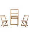 Safavieh Griffen Outdoor Balcony Dining Set In Brown