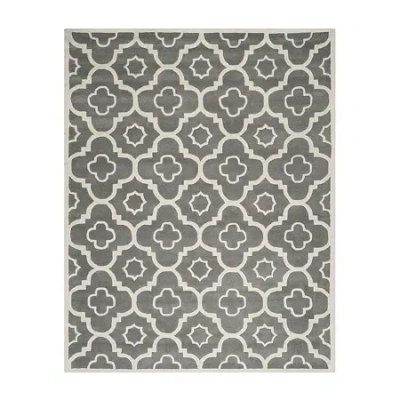 Safavieh Grigor Geometric Hand Tufted Wool Rug In Gray