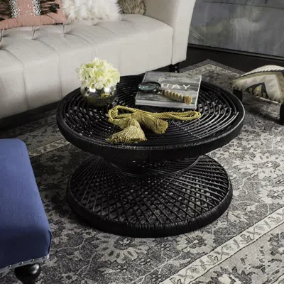 Safavieh Grimson Large Bowed Coffee Table In Black