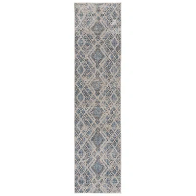 Safavieh Grove 680 Performance Geometric Shapes Rug In Blue,ivory