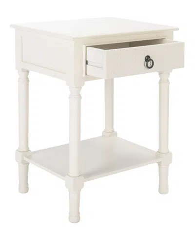 Safavieh Haines 1 Drawer Accent Table In White