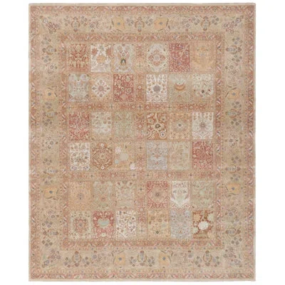 Safavieh Haj Jalili Hand Knotted Wool Oriental Rug In Gold;ivory