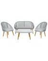 Safavieh Halcott 4pc Living Set In Grey