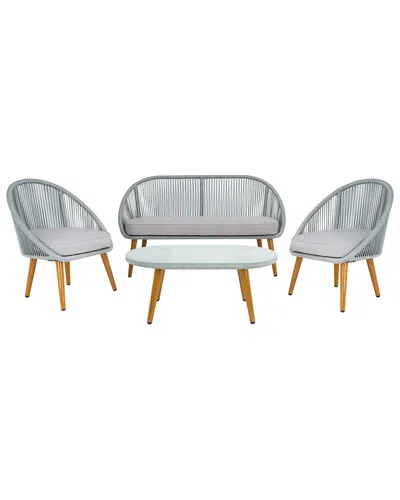 Safavieh Halcott 4pc Living Set In Grey