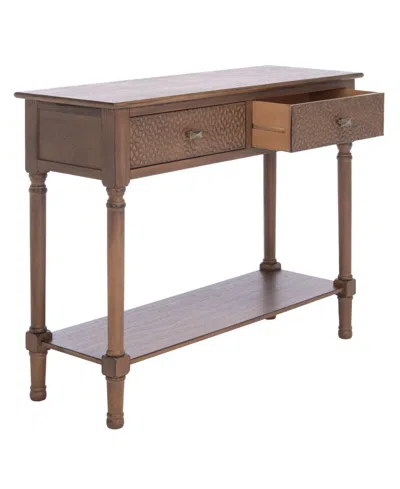 Safavieh Halton 2 Drawer Console Table In Brown