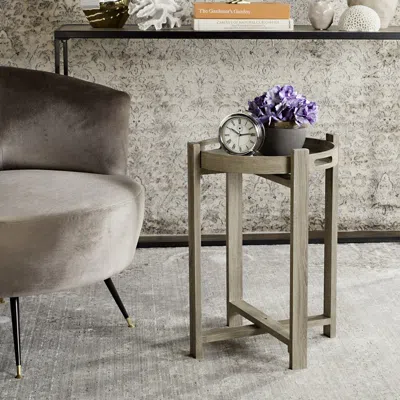Safavieh Hamish Retro Mid Century Tray Top Side Table In Neutral