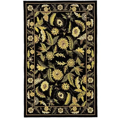 Safavieh Hand Hooked Wool Pile Rug In Black
