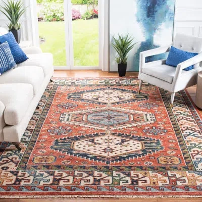 Safavieh Hand Knotted Wool Oriental Rug In Red;beige