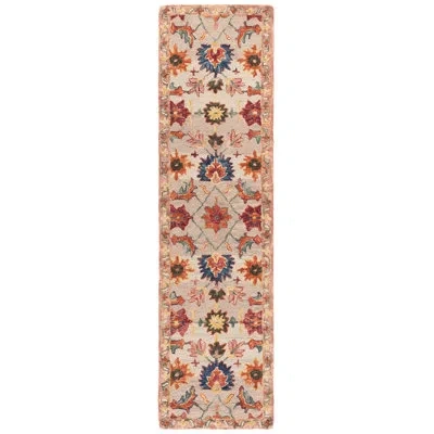 Safavieh Hand Tufted Wool;cotton Floral Indoor Rug In Ivory,rust