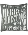 Safavieh Happy Holidays Pillow In Green