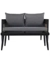 Safavieh Harrison Bench & Table Set In Blue