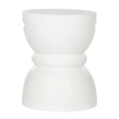 Safavieh Haruki Patio Collection Concrete Side Table In White