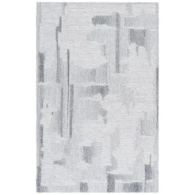 Safavieh Harvest Hand Tufted Wool Abstract Indoor Rug In Grey,ivory